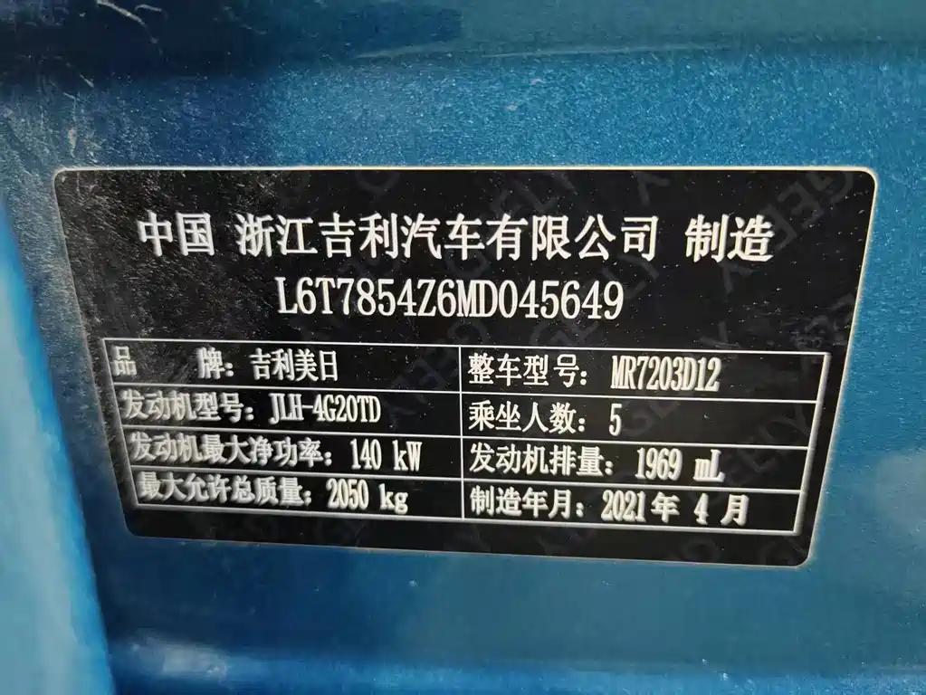 Xingrui 2021 Model 2.0 TD Premium Type