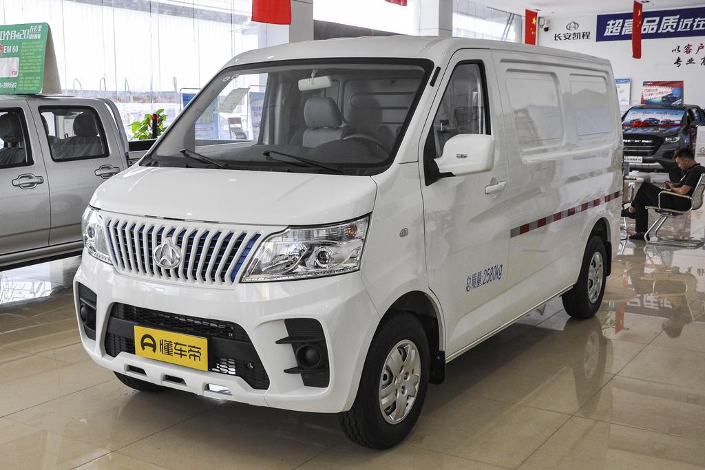 Pure electric van transporter flat top back sliding door 2 seats 70kW