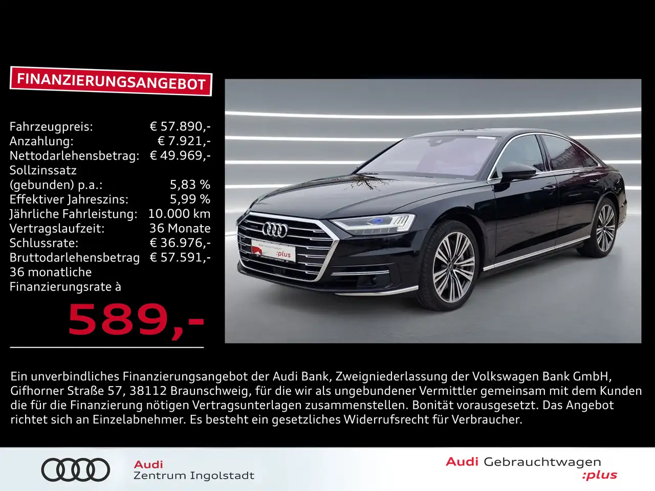 A860 TFSI qu Laser Massage Leder B&O HuD 20"