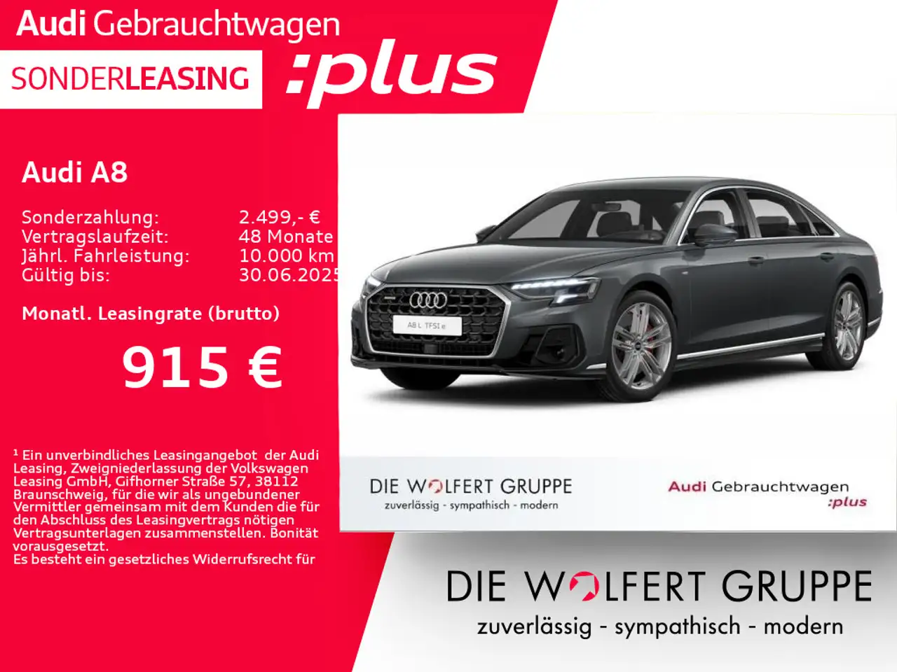 A8lang 60 TFSI e quattro **0,5%**B&O ADVANCED