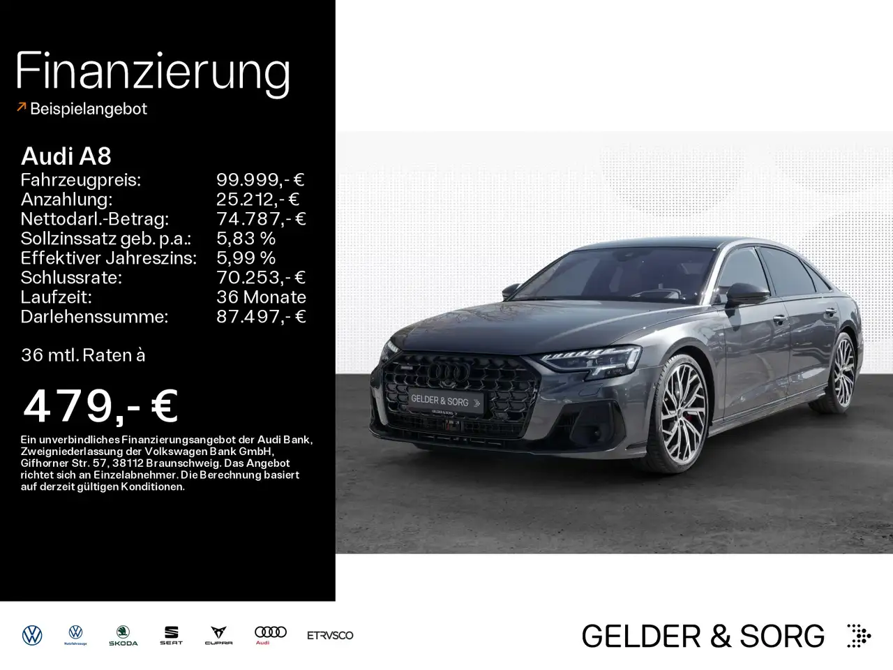 A8L 60 TFSI S-Line 21Z*Aktivfah*Stand*Nacht*Pan