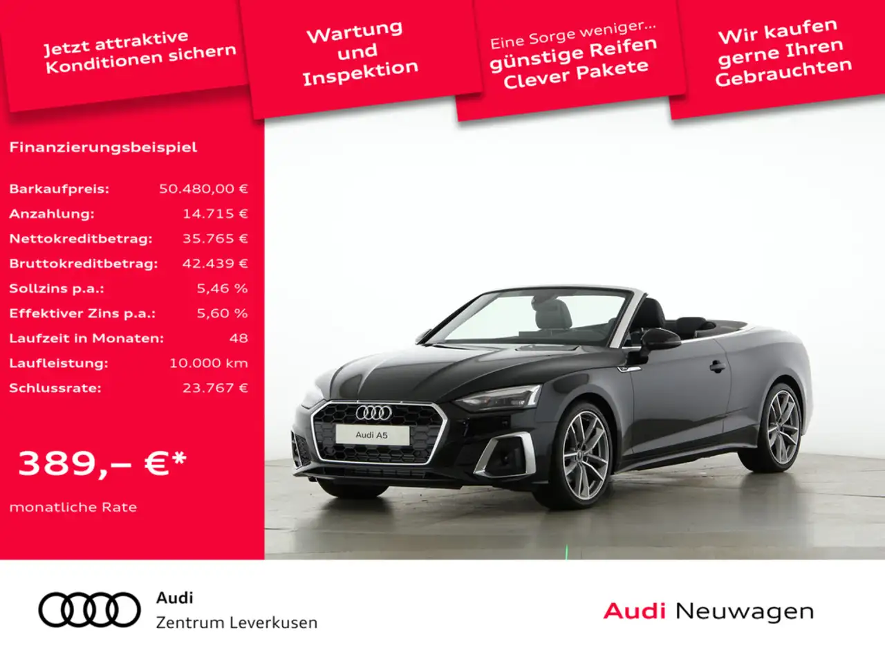 A5Cabriolet 40 TFSI S line LED NAVI VIRT ACC