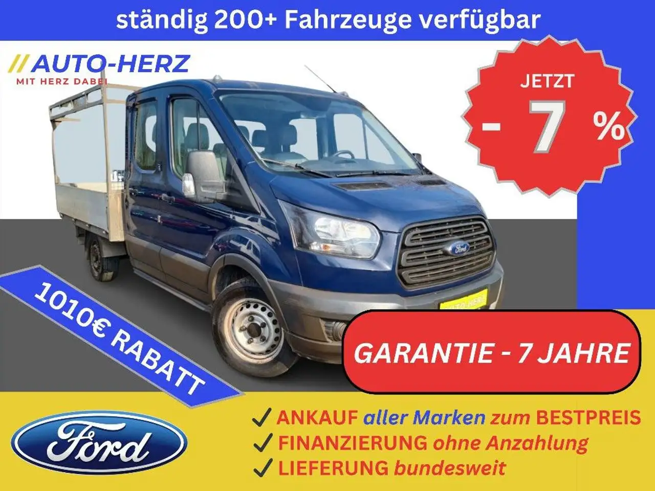 TransitPritsche L2 LANG Doka 7-Sitz+AHK+PDC