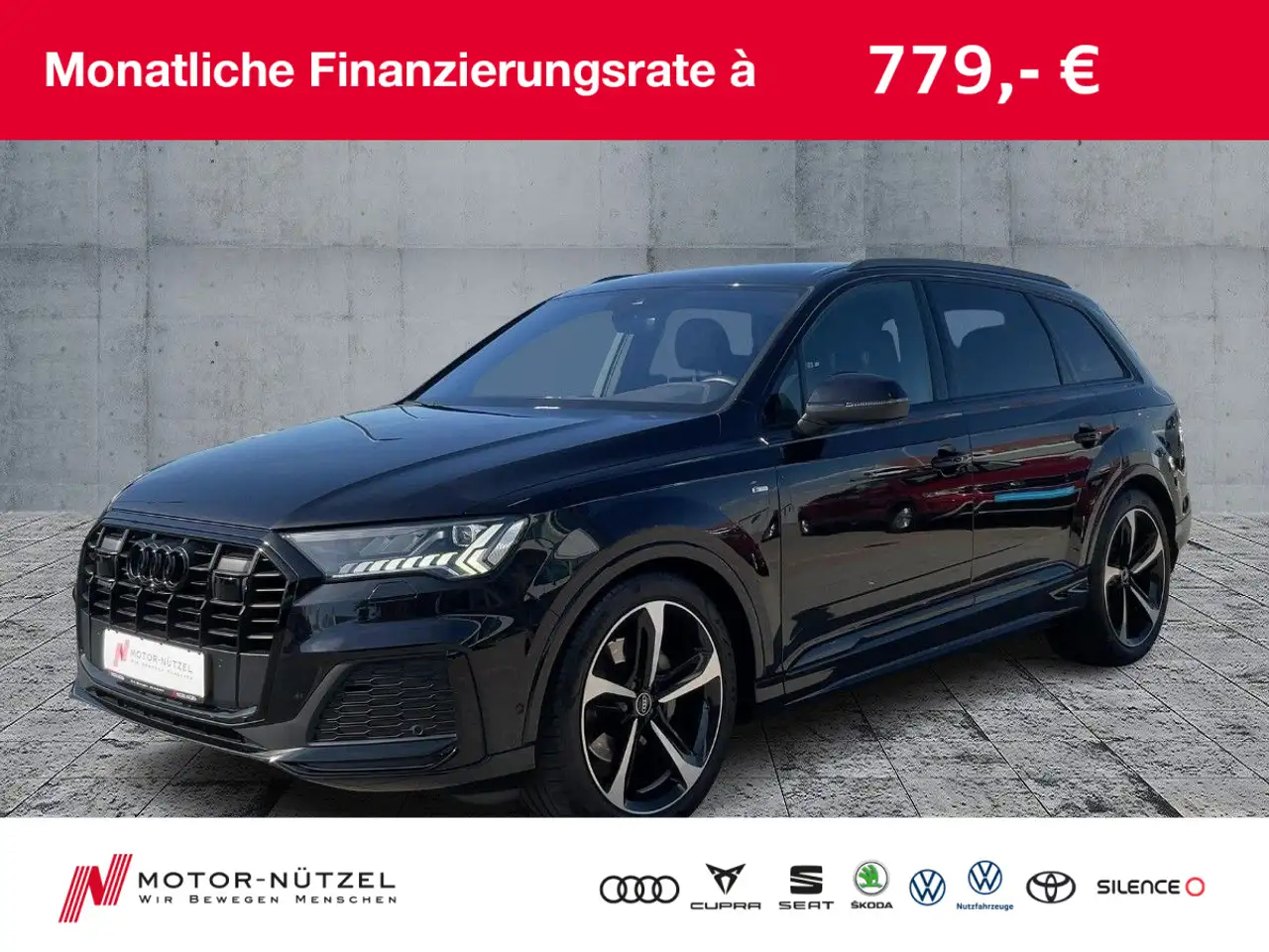 Q750 TDI QU S-LINE MATRIX+NAVI+DVD+AIR+AHK+360°