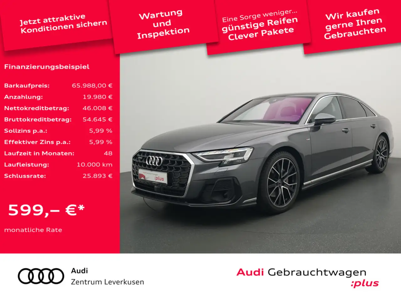 A8S line PANO B&O AHK LUFT ALLRADLENKUNG ACC