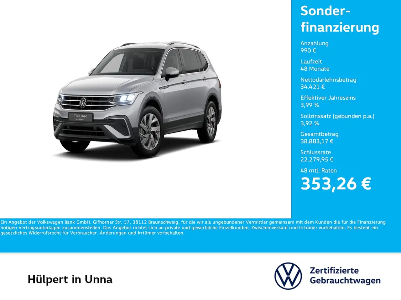 Tiguan Allspace1.5 LIFE 7SITZE AHK ACC LM18 NAVI