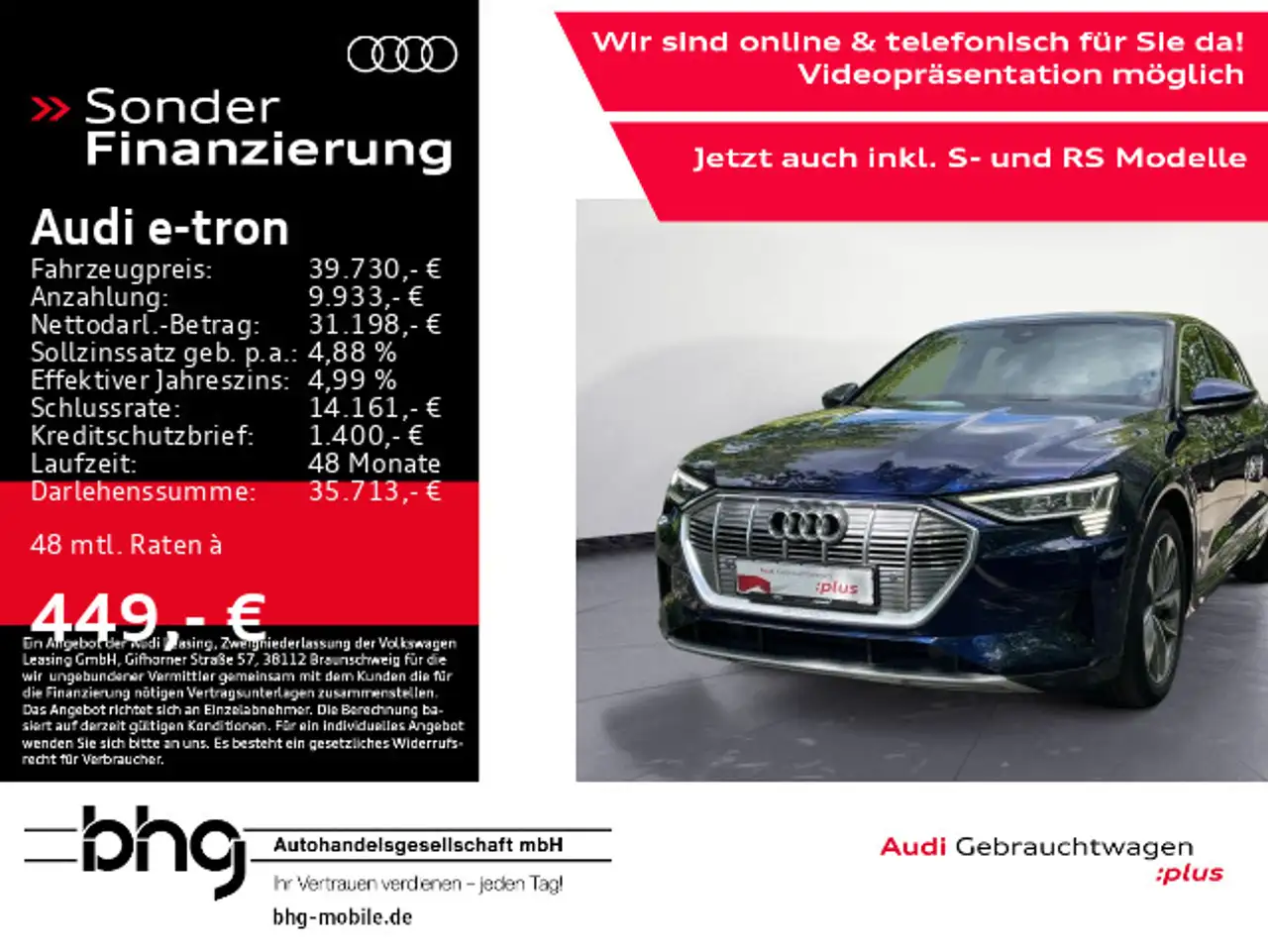 e-tron50 quattro S-Line Matrix/ACC/Navi/Connect