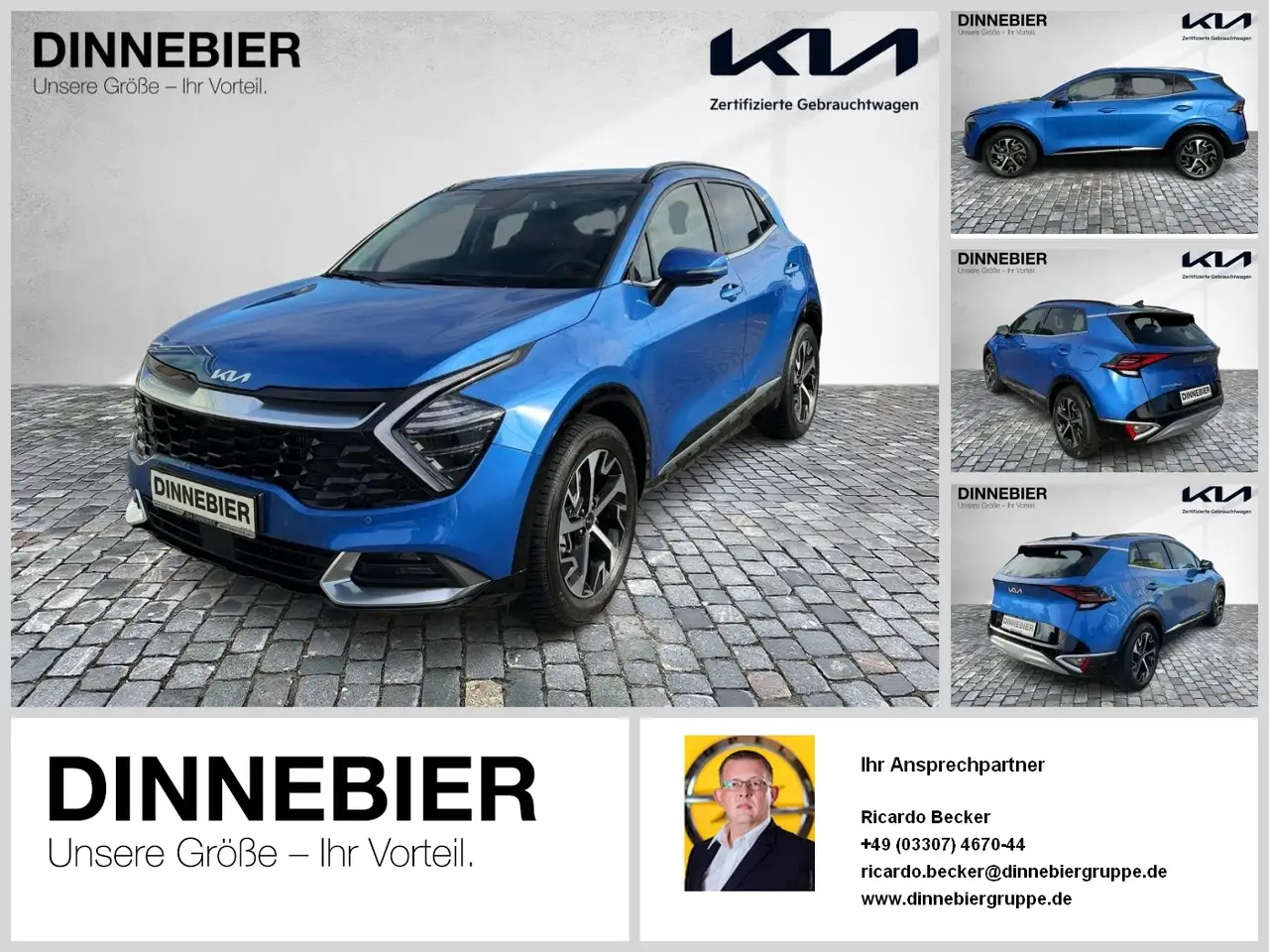 SportageSpirit 1.6T LED+360°+Glasdach+Navi
