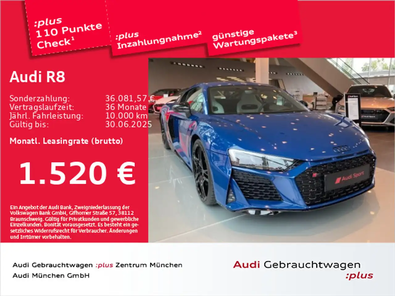 R8Coupé  V10 performance qu. B&O/Kamera/Carbo