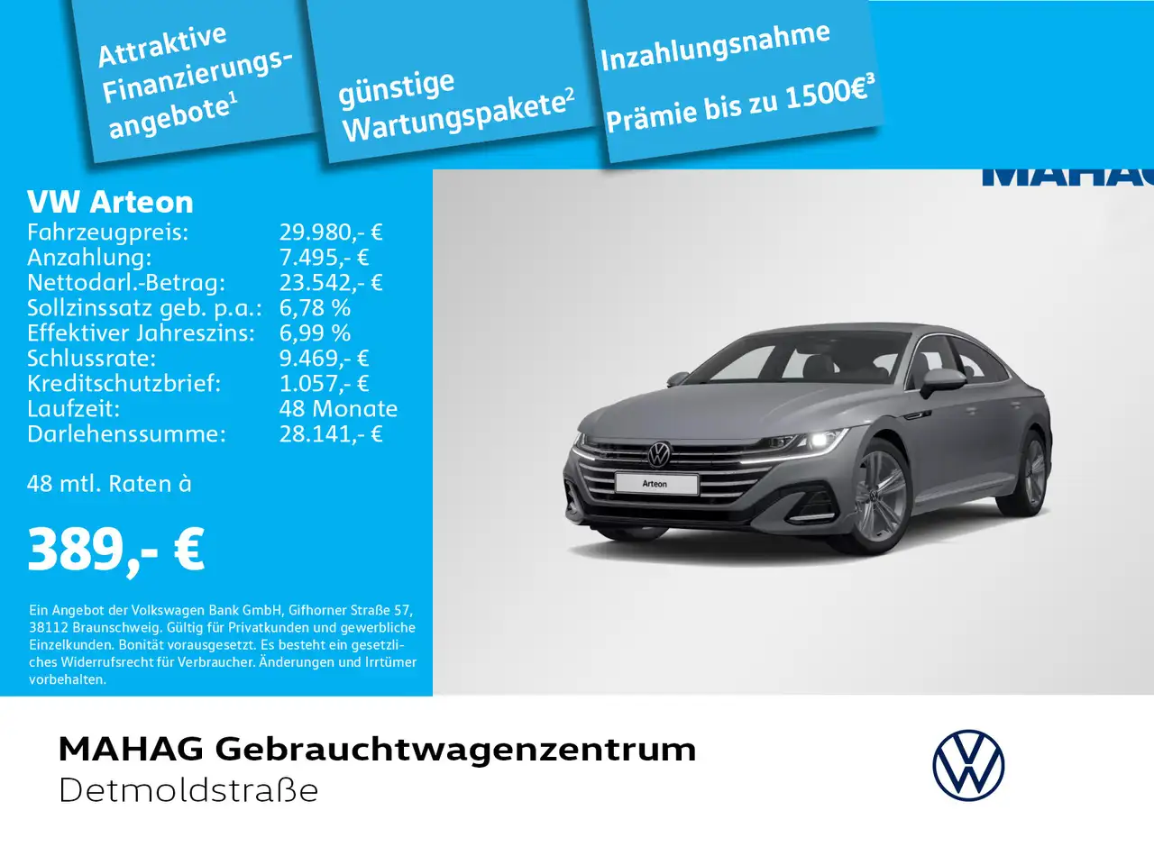 Arteon1.4 TSI eHybrid R-Line AHK LED Navi ParkP