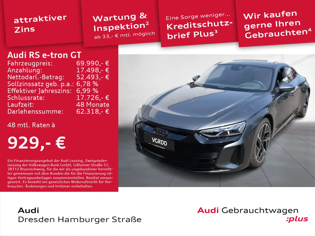 RS e-tron GTquattro Matrix Head-Up Carbondach