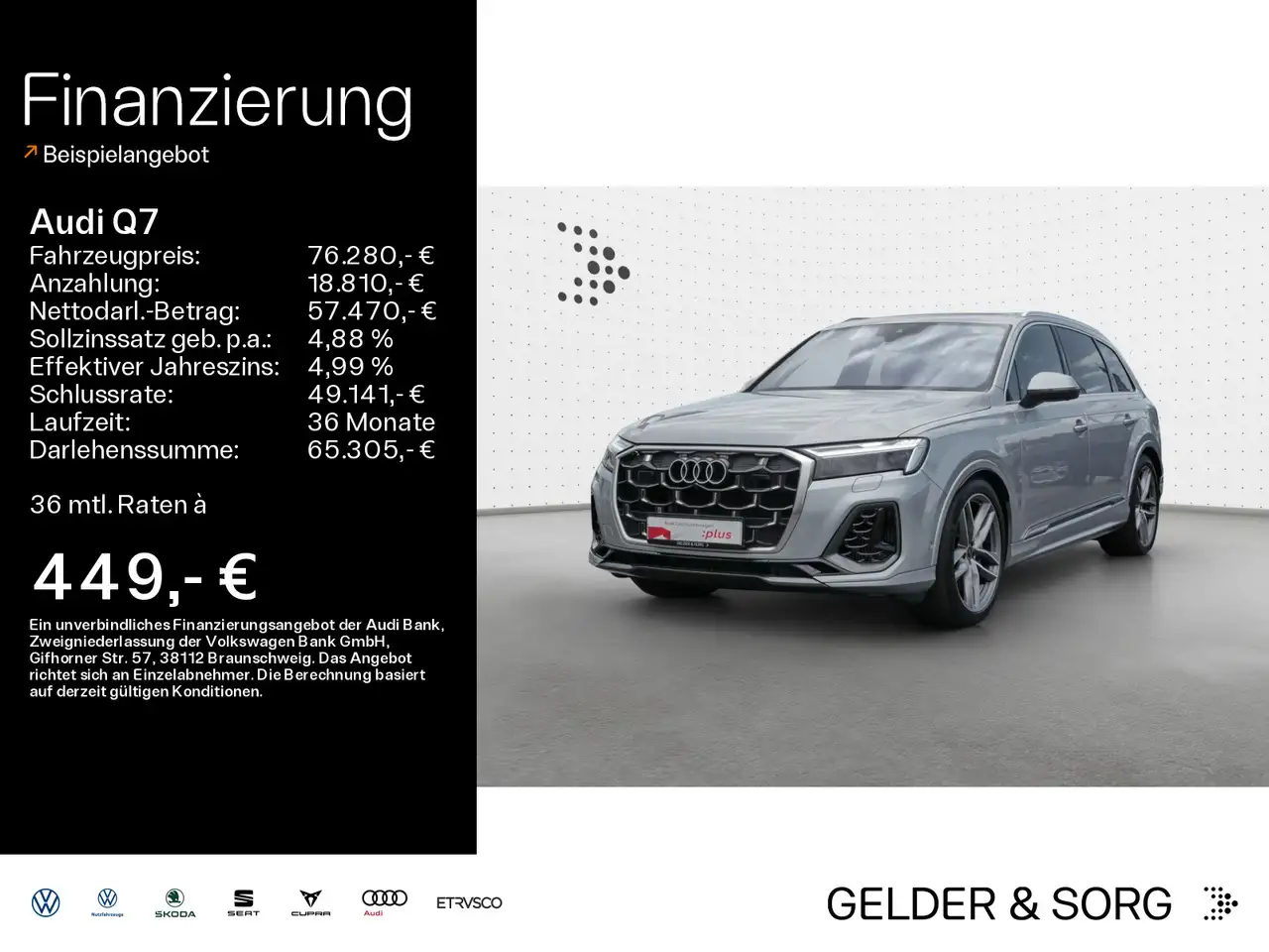 Q7SUV 55 TFSIe qu. S line Air*B&O*HuD*Pano*AHK
