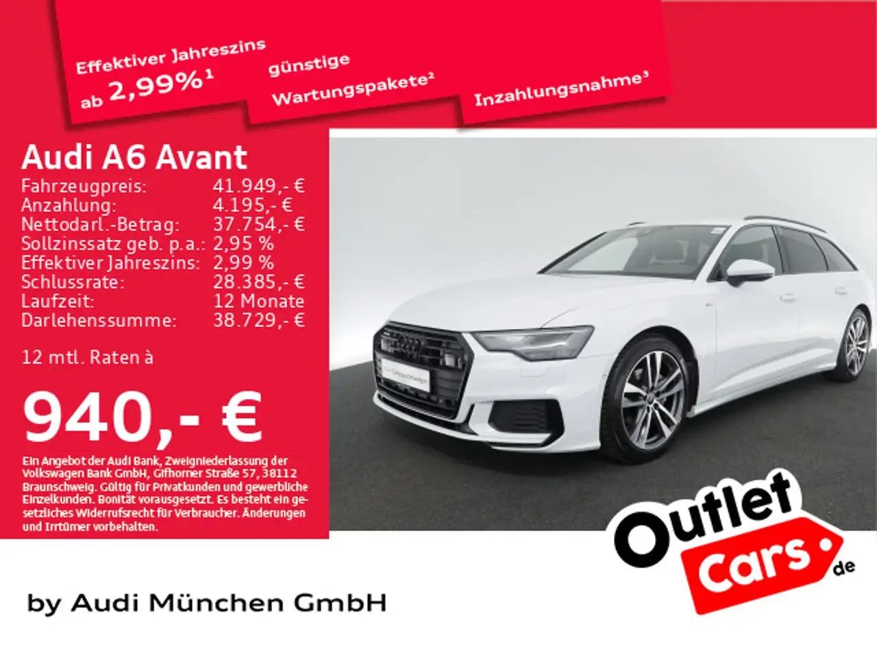 A640 TDI qu. S tronic 2x S line ACC/Navi/
