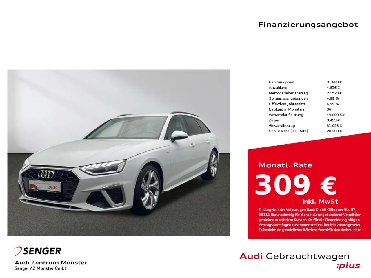 A4Avant 35 TFSI S line S tronic MMI LED AHK