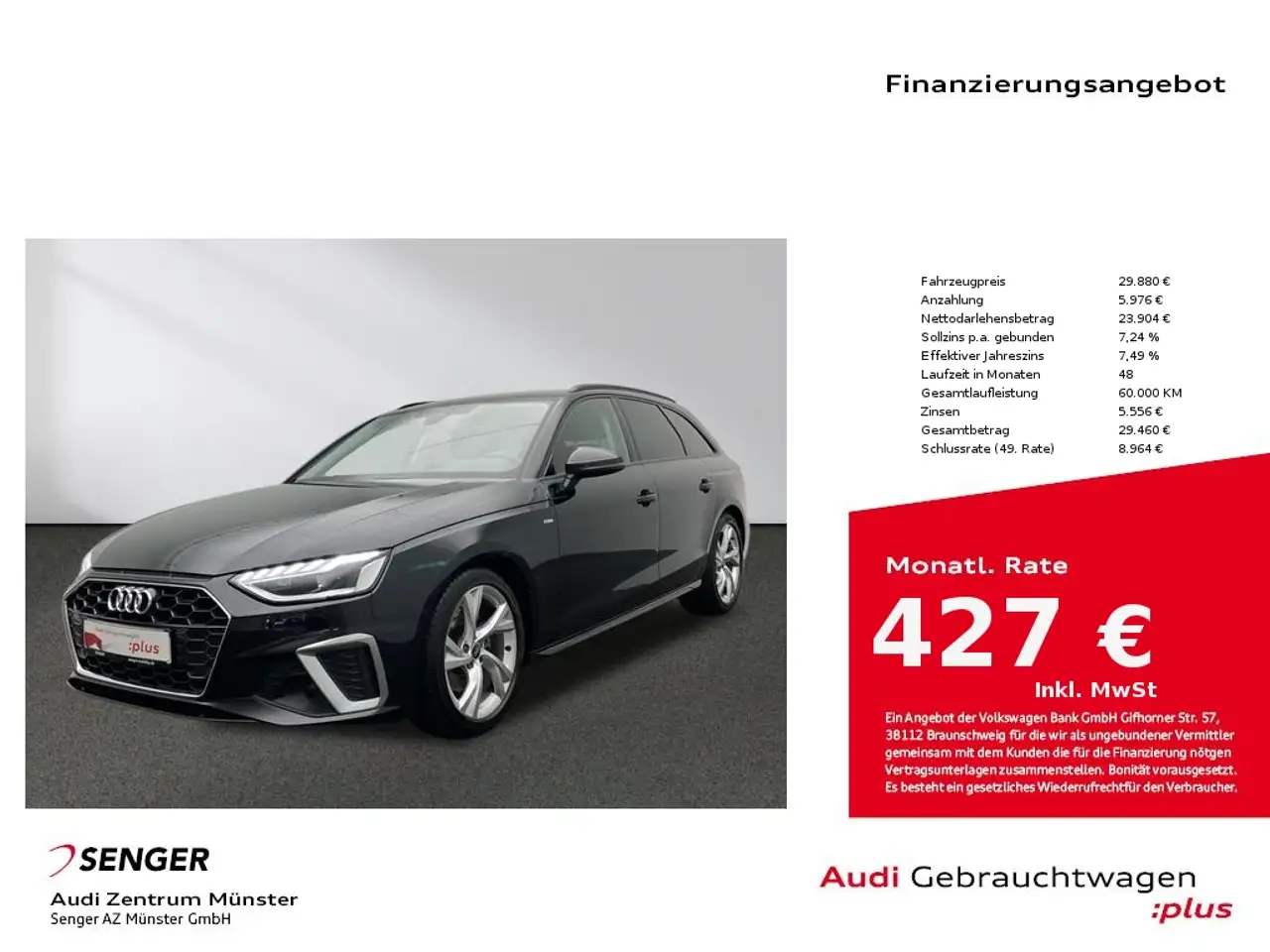 A4Avant 35 TFSI S line MMI Navi LED Kamera