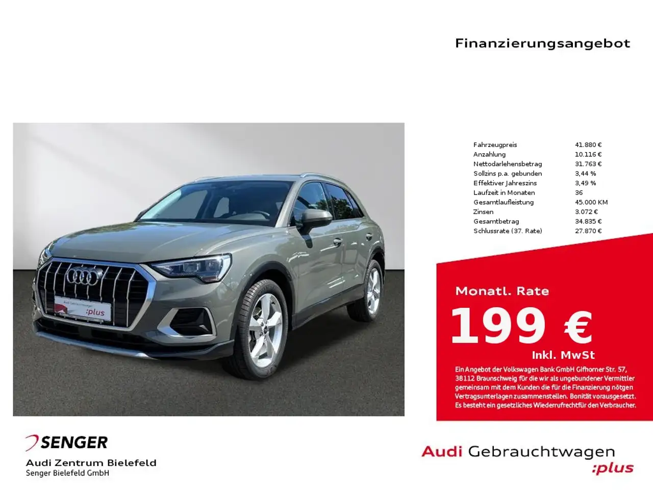 Q3advanced 35 TFSI S tronic MMI LED AHK