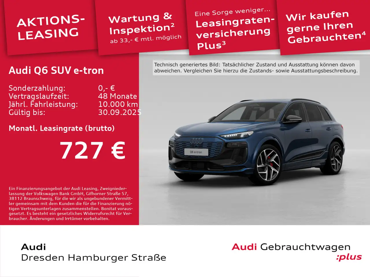 Q6Q6 e-tron quattro edition one blue S line Leder