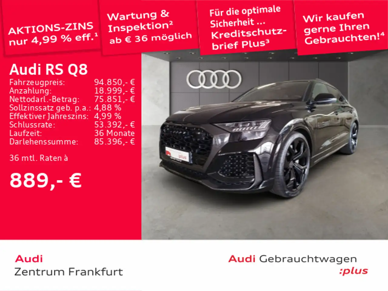 RS Q8RSQ8 tiptronic MatrixLED Luft Massage AHK B&O