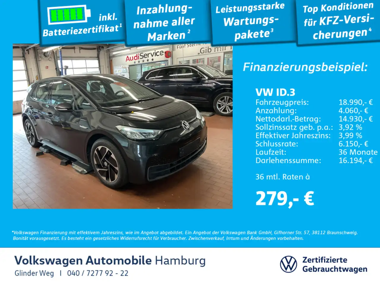 ID.3Pure Performance AppConnect Einparkhilfe