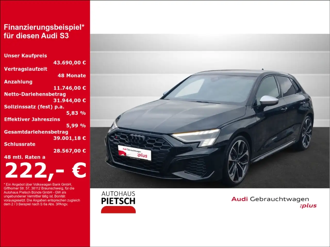 S3Sportback 2.0 TFSI quattro ACC Matrix Navi