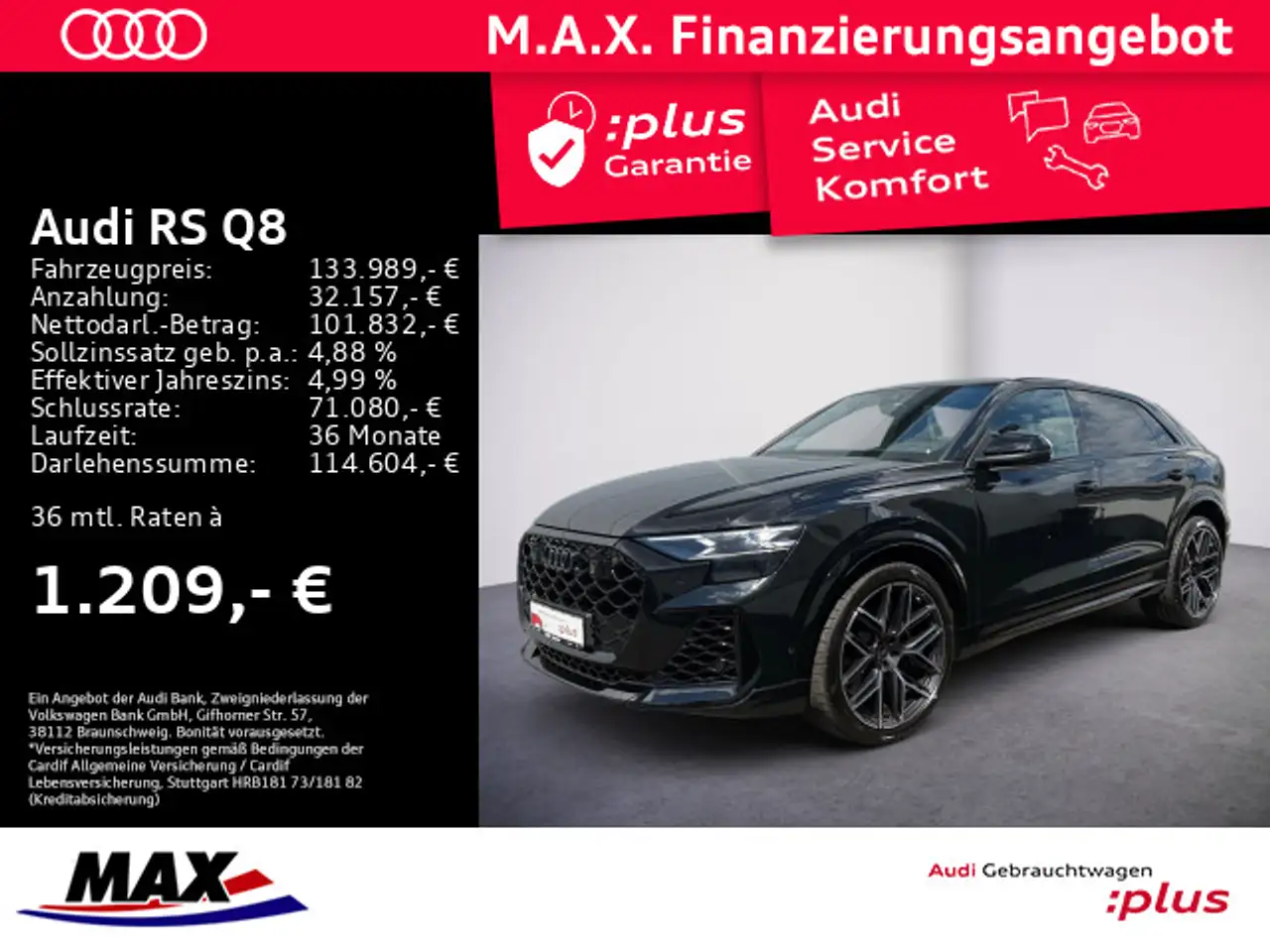 RS Q8RSQ8 4.0 TFSI quattro MATRIX LED+PANO+KAMERA+HUD