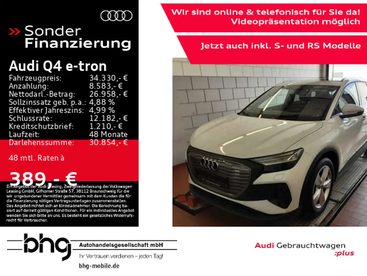 Q4 e-tron40 PanoDach ACC adaptiv Navi HUD AR SO