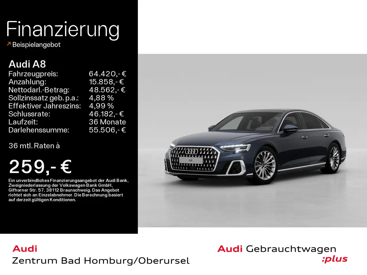 A850 TDI quattro*Navi*Matrix*HUD*B&O*PDC*Pano*V