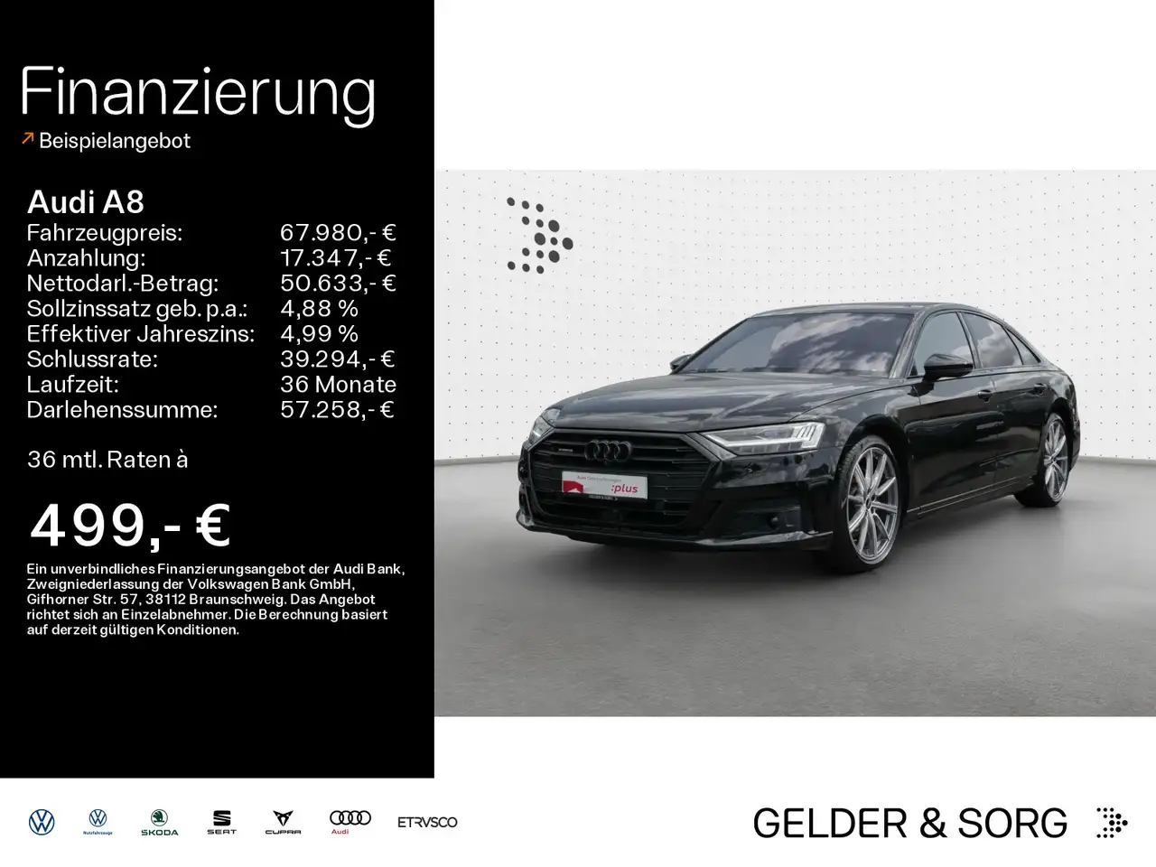 A850 TDI B&O advance*Sportpaket* S Sitze*S LINE