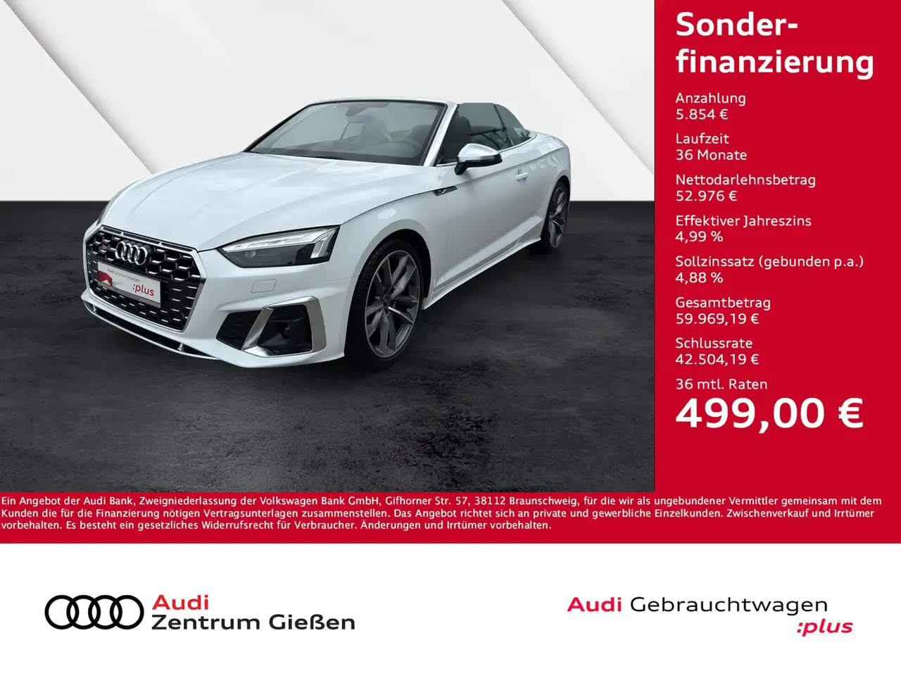 S5Cabriolet 3.0 TFSI quattro MATRIX AHK S-Sportsitze