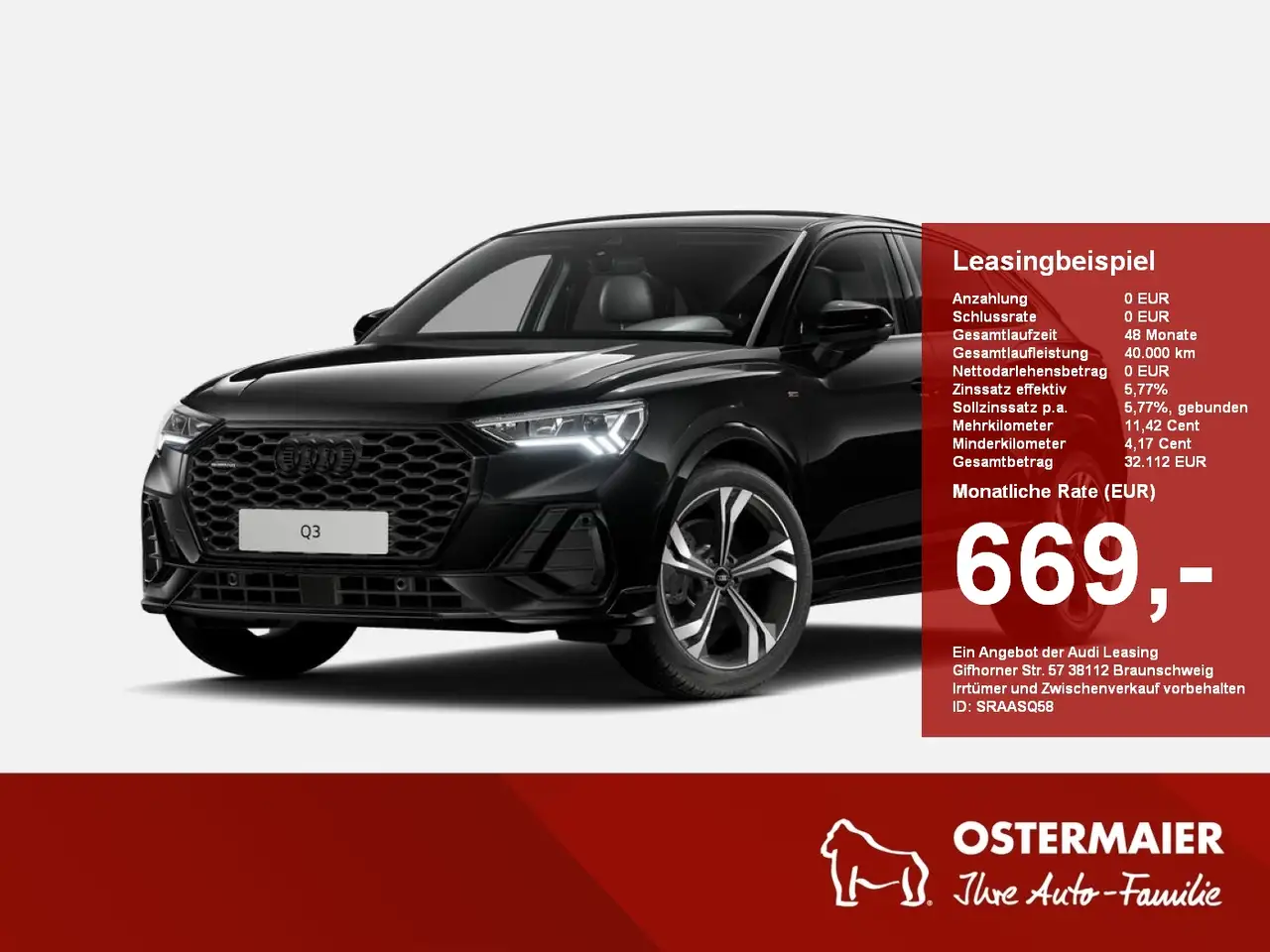Q3Sportback S line 40 TFSI quattro 140(190)  S troni