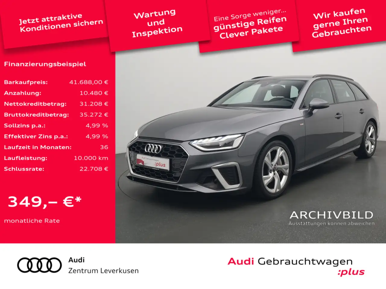 A4Avnt S line S-TRON SHZ CARPLAY PDC KAM KLIMA