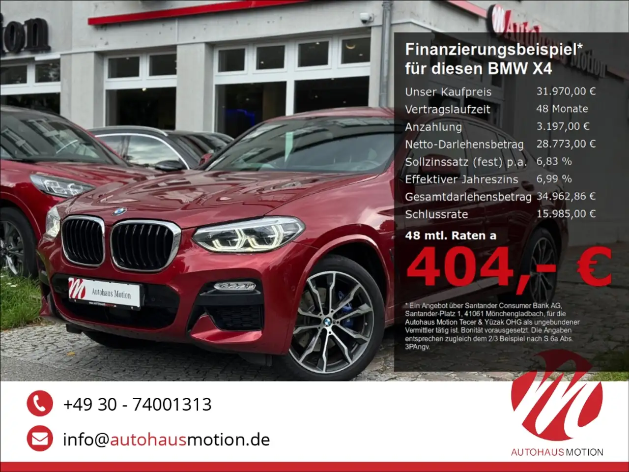 X4xDrive 30 d M Sport Navi HUD Kamera EU6d-T Park-As