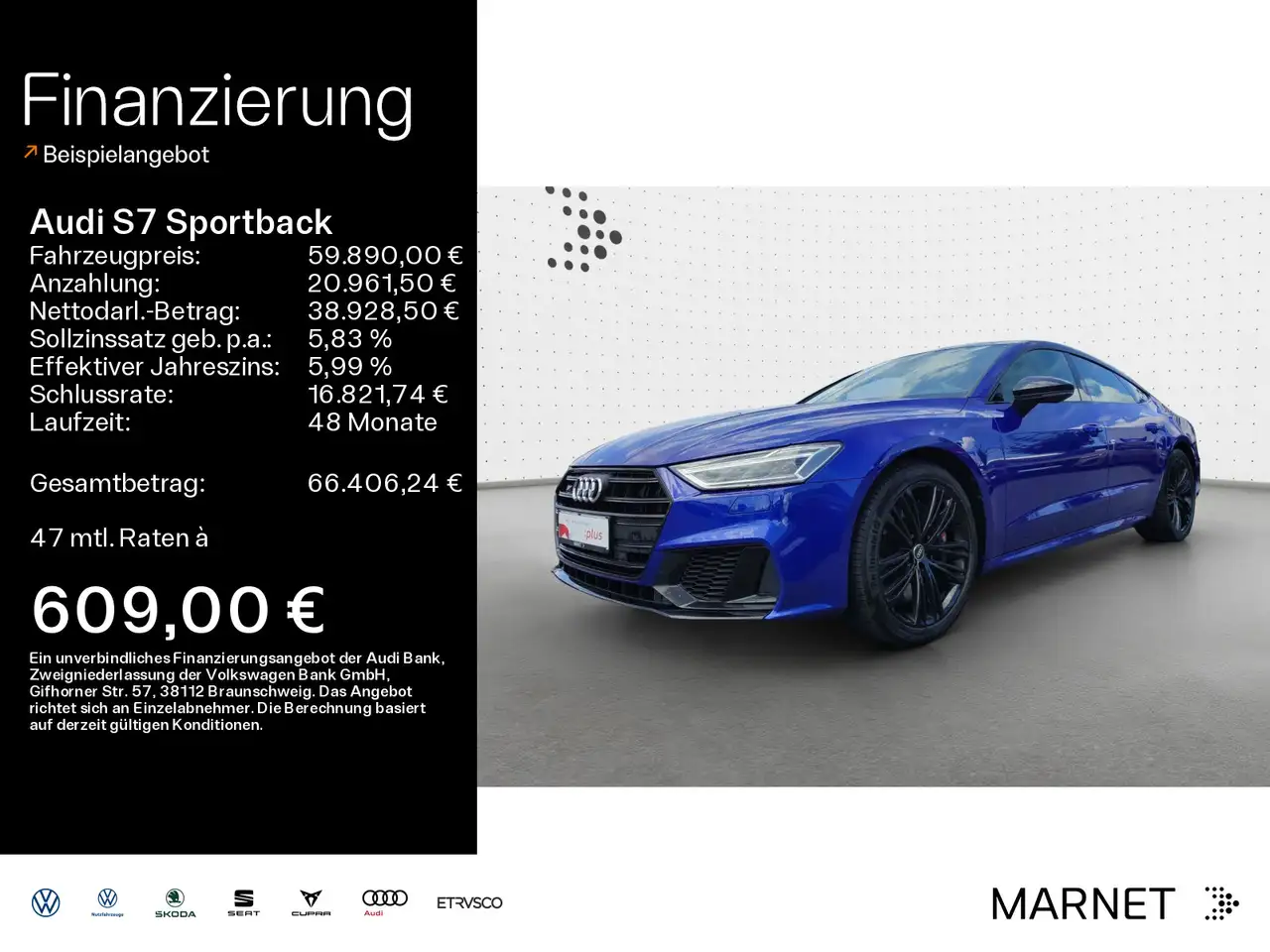 S7TDI quattro S line*Navi*LED*Alu*AHK