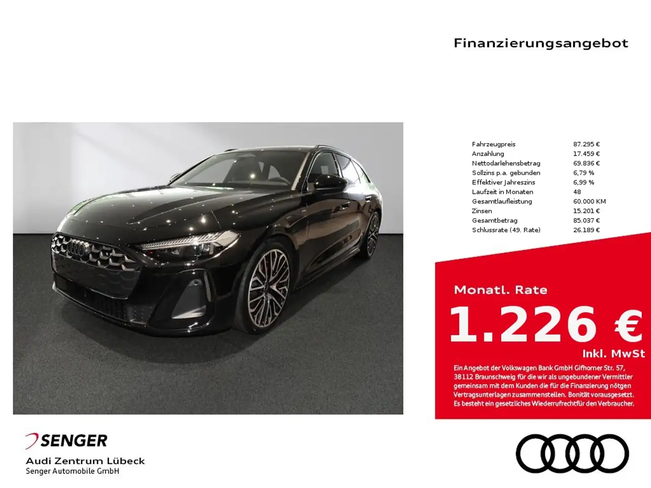 A5Avant e-hybrid quattro Panorama Navi LED