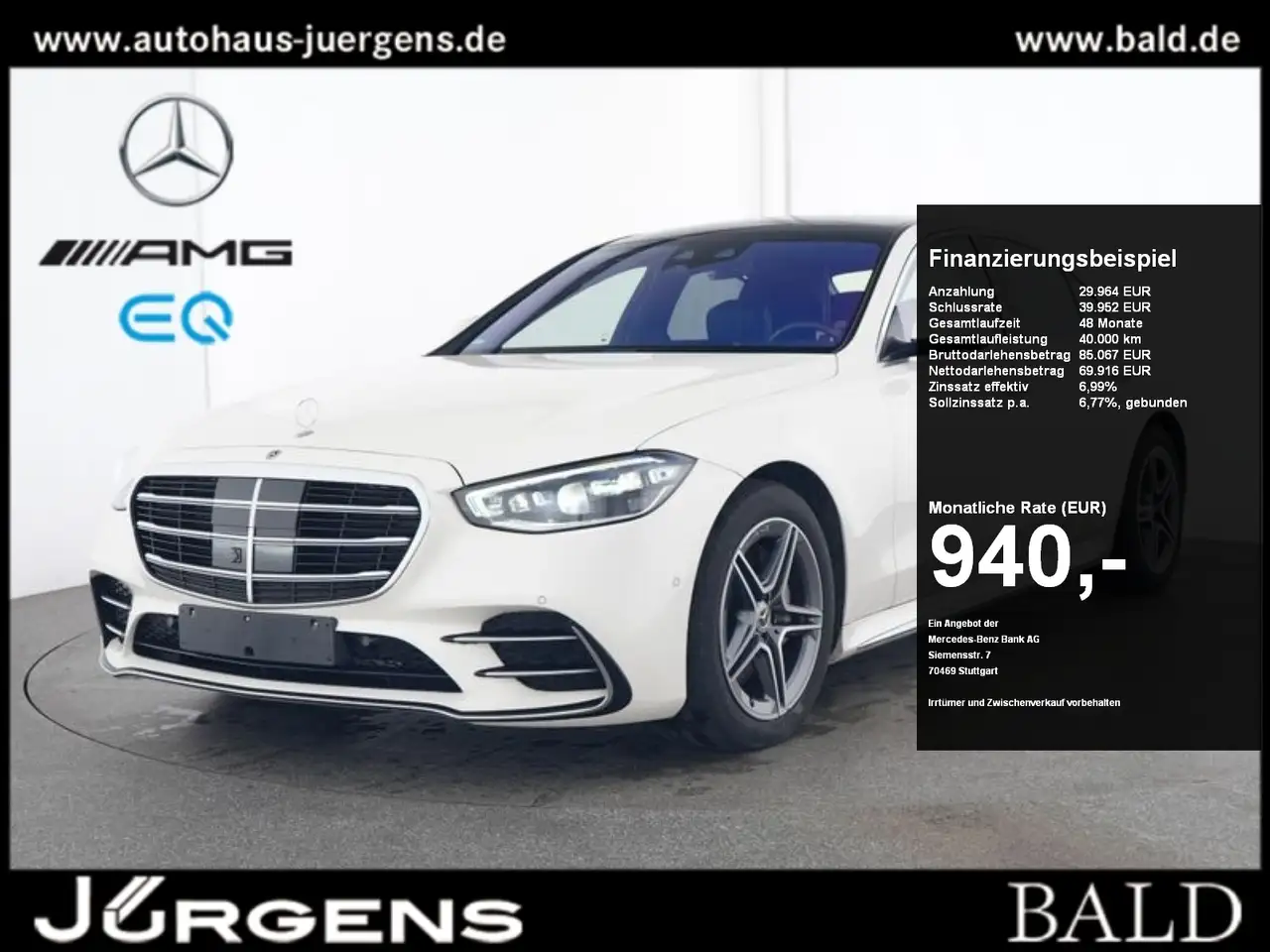 S 580e 4M AMG-Sport/Pano/Digital/HAL/HUD/AIRM