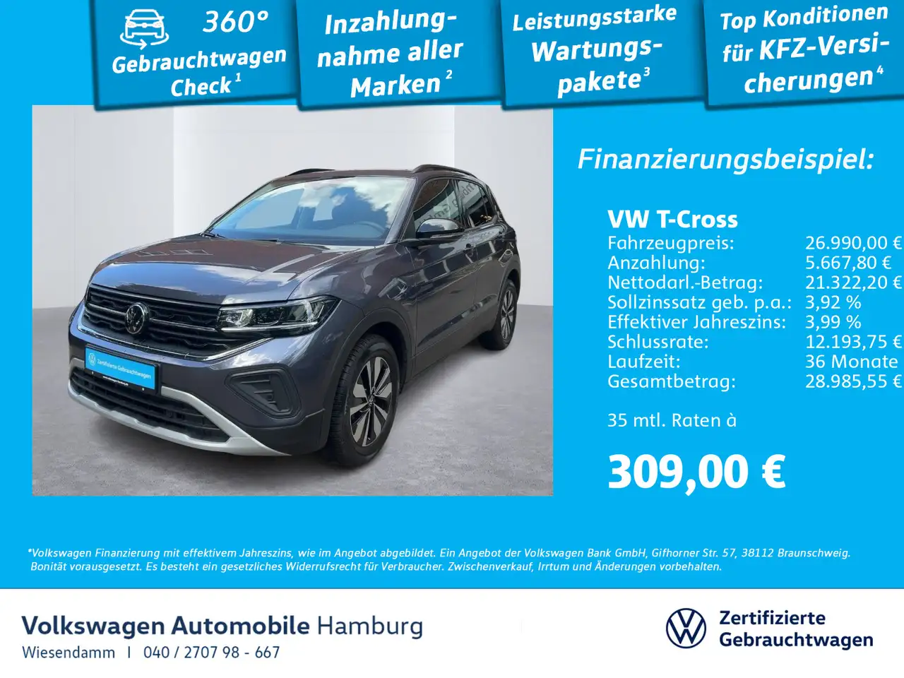 T-Cross1.0 TSI DSG Goal LED/ACC/SITZHZG./KAMERA