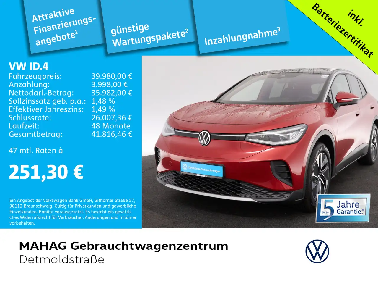 ID.4Pro 210kW WärmePu NaviPro IQ.LIGHT 19Zoll