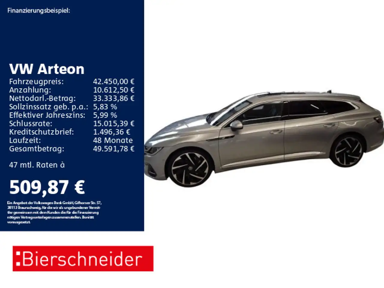 ArteonSB 2.0 TSI DSG 4Mo. R-Line AHK PANO STAND