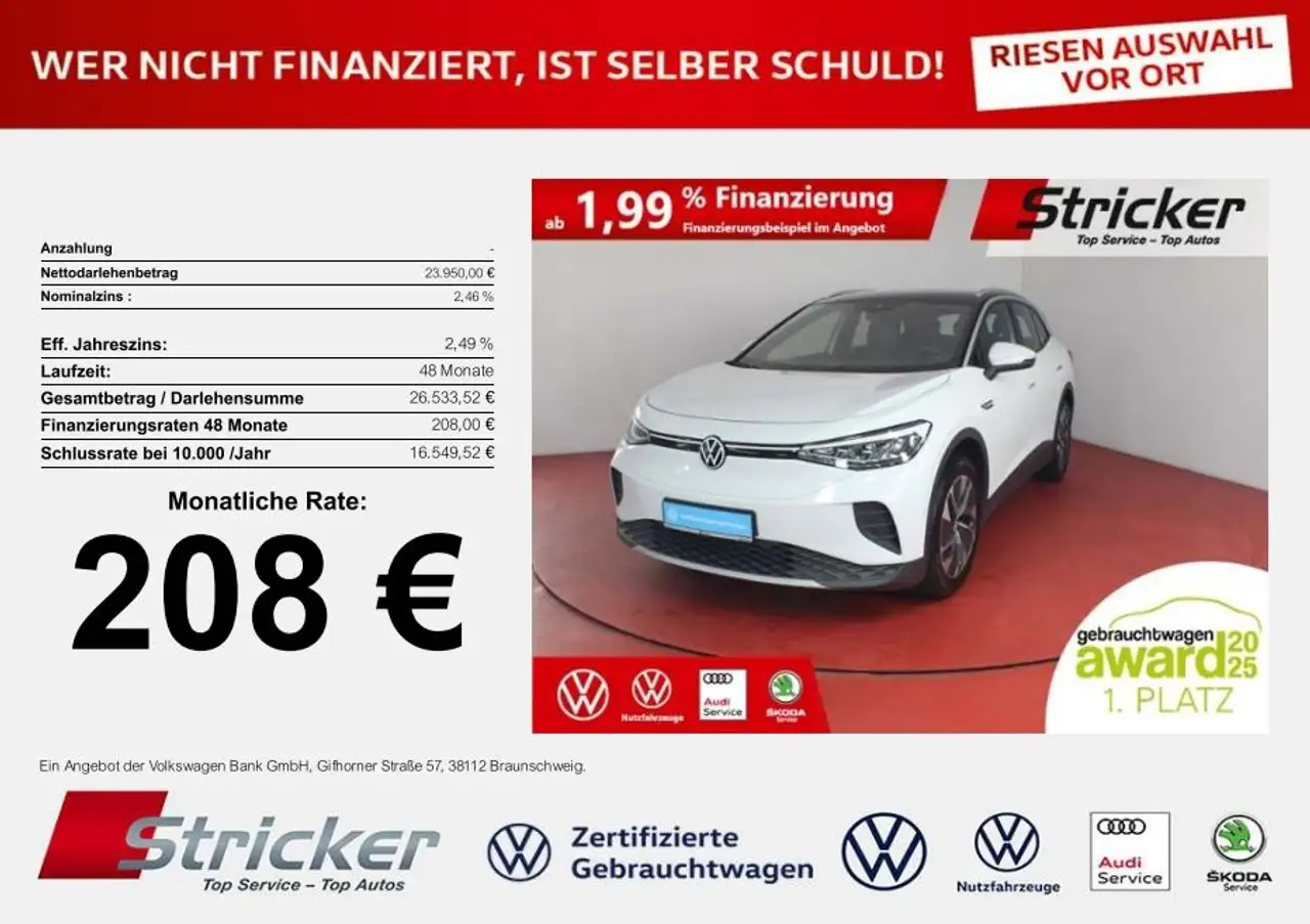 ID.4Pure Performance 125/52 208,-ohne Anzahlung Kamer