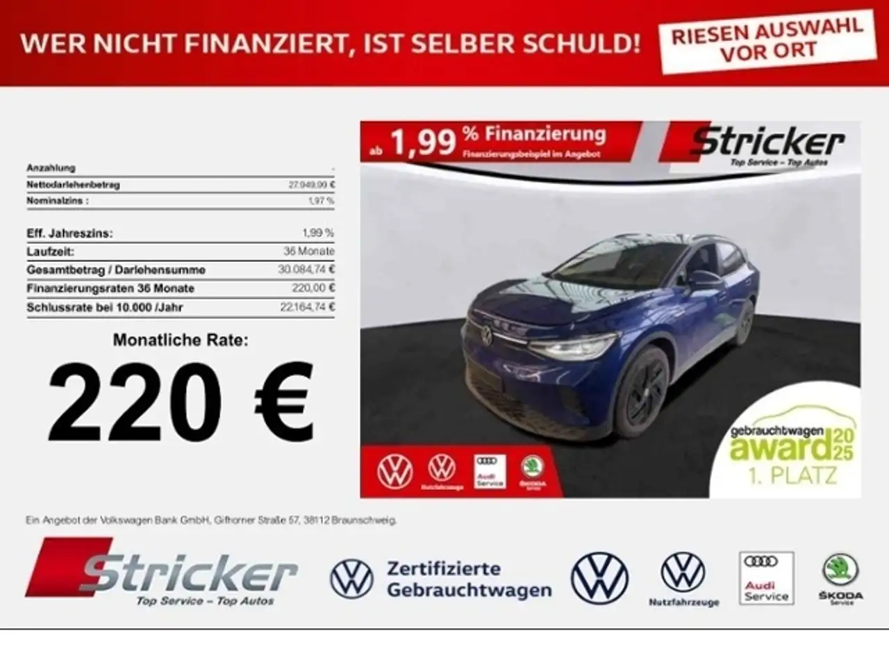 ID.4Pro Performance 150/77 220,-ohne Anzahlung ACC Na