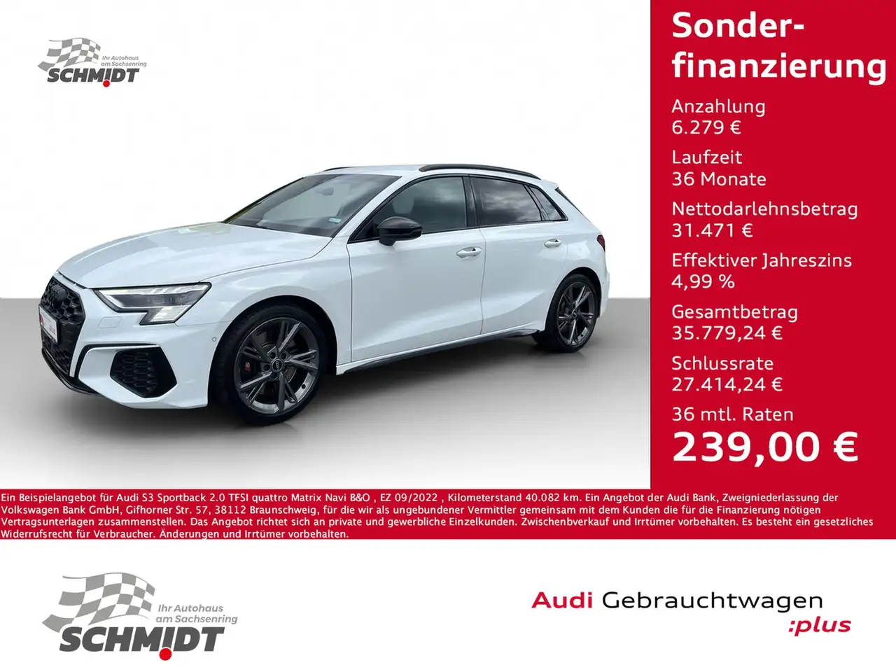 S3Sportback 2.0 TFSI quattro Matrix Navi B&O