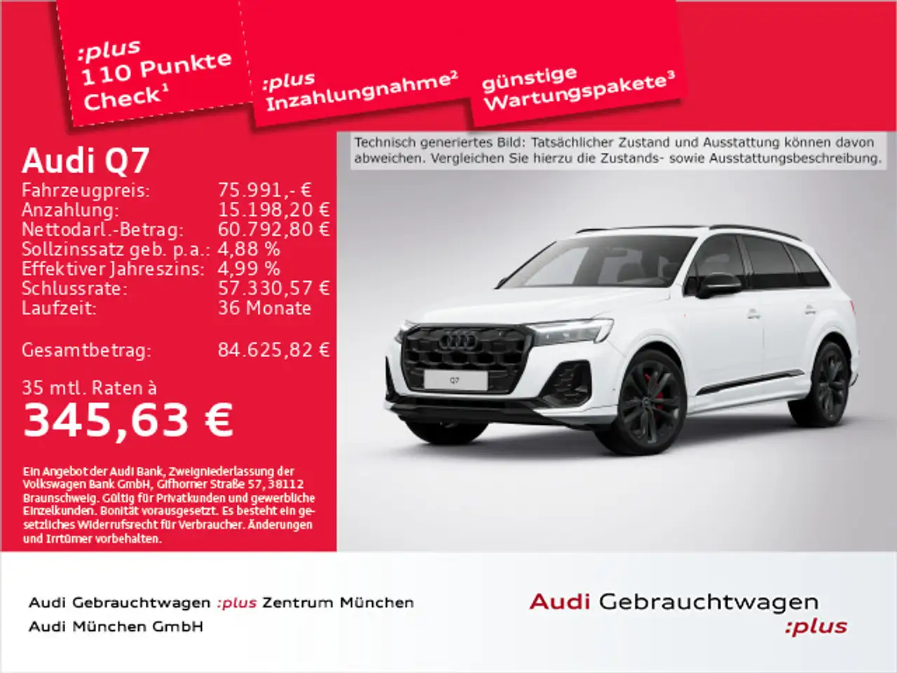 Q745 TDI qu. S line 7-Sitzer/Pano/Matrix/B&O/AC
