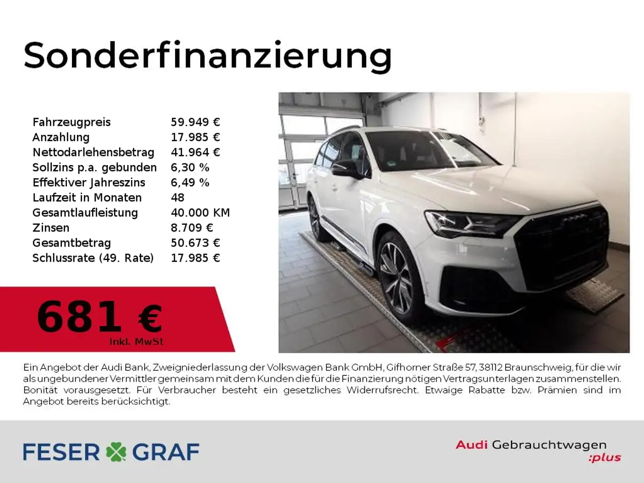 Q750 TDI S Line Navi AHK Leder Pano Kamera B&O