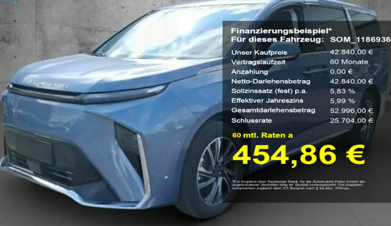 Mifa 9MIFA 9 Luxury 7-Sitzer LED Navi el Heckklappe (Mietw.)