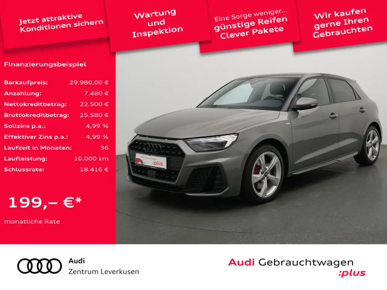 A1Sportback S line VIRT AHK CARPLAY PORT NAV
