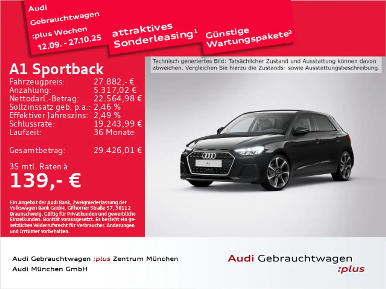 A135 TFSI S tronic advanced 18"Zoll/N