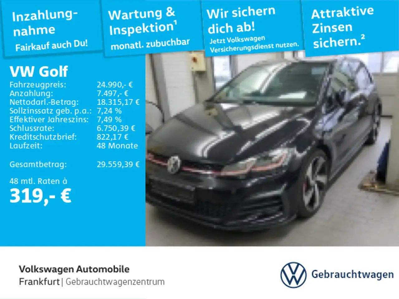 Golf GTIGolf VII 2.0 TSI DSG GTI Performance Navi AHK LE