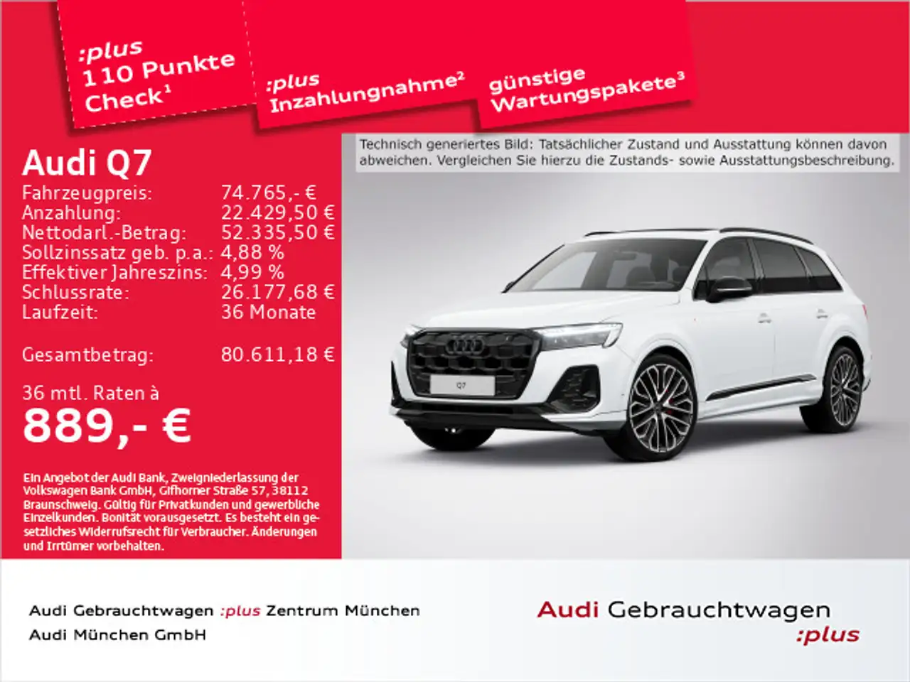 Q750 TDI qu. S line Pano/Virtual+/ACC/B&O/HD-Ma